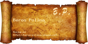 Beros Polina névjegykártya